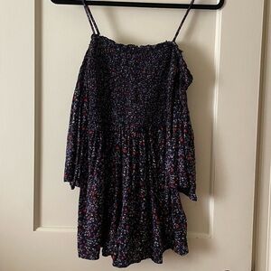 Bell Sleeve Floral Romper